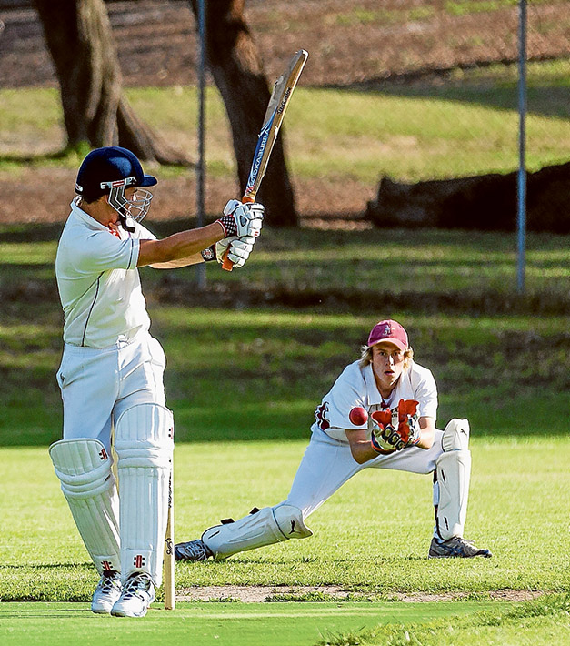 Down to the wire: Ballam Park is just 19 runs from victory against Skye in Sub-District. Picture: Andrew Hurst
