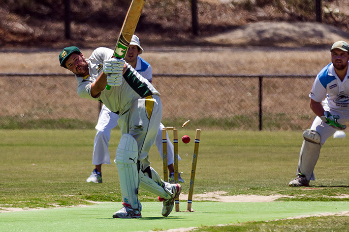 Moorooduc to water: Despite some stellar efforts, Moorooduc only managed to score 96 runs and were quickly overrun by Langwarrin. Picture: Andrew Hurst