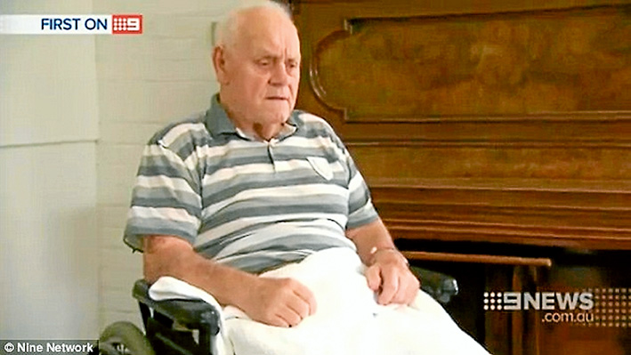 Medals gone: Navy veteran Leonard Pepyat was recovering from spinal surgery in hospital last weekend when thieves stole seven medals from his Frankston home. Picture: Channel 9 News