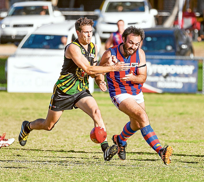 Devil of a time: Dromana got home over Rye with an eight point win. Picture: Andrew Hurst