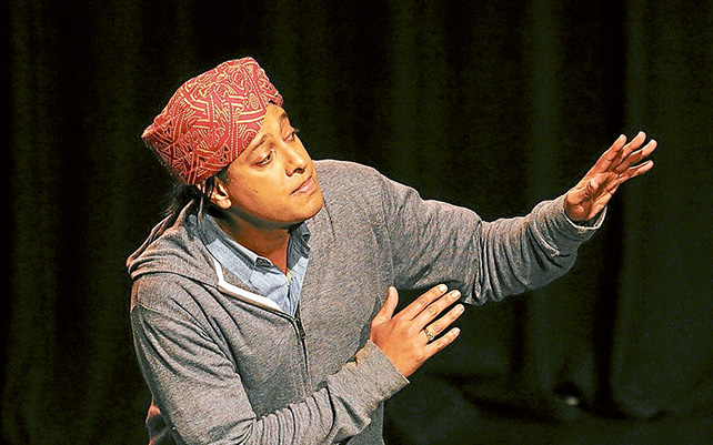 Cultural takeaway: Actor-writer Rajendra Moodley stars in the Is It Because I’m Indian? show. Pic: Michael Harris