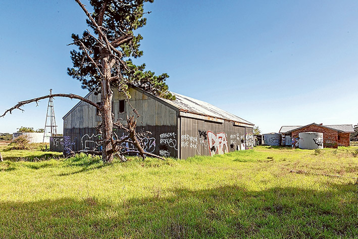 Still standing: A shed and farm homestead at Down’s Estate have been saved from demolition. Picture: Gary Sissons