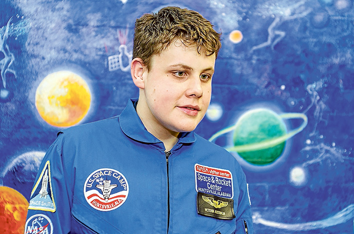 Space odyssey: Ethan’s space camp dream is about to come true. Picture: Yanni