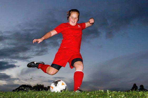 Chelsea Ford needs to raise to compete in national soccer championships at Coffs Harbour. Picture: Gary Sissons