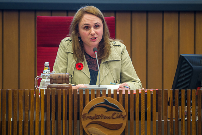 Not happy: Mayor Sandra Mayer has criticised state government intervention in council affairs. Pictures: Gary Sissons