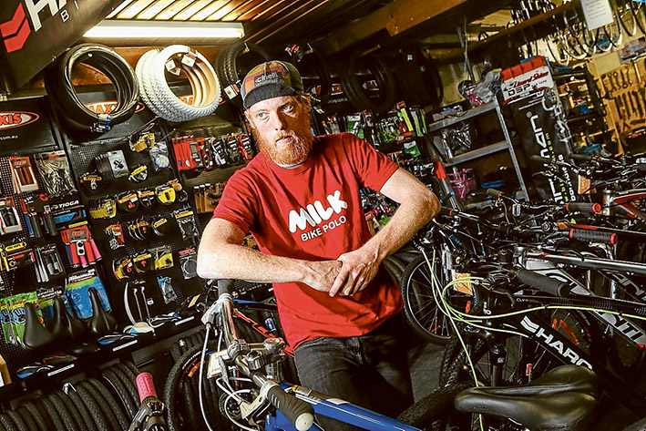 MORDIALLOC Bicycle Centre mechanic Jim Ford is angry that the Beach Rd shop was targeted by thieves late last month as part of a spree of late night bike shop break-ins across Kingston. The thieves, believed to be the same men, also robbed Turning Point Cycles in Mordialloc and Hampton Cycles in Hampton. Police are asking for public help to catch the offenders. Picture: Gary Sissons