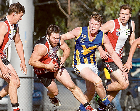 Chase is on: Somerville got up over Devon Meadows in their Nepean League game. Picture: Scott Memery