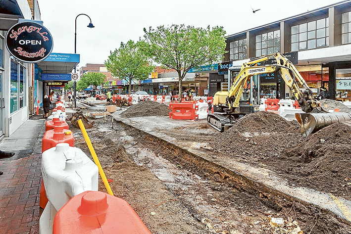 The big dig: Wells St traders are looking forward to the completion of major works. Picture: Gary Sissons