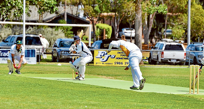 Fast swinger: Tootgarook’s faster bowlers tried intimidating pace to break Rosebud, but even those deliveries were answered. Picture: Rab Siddhi