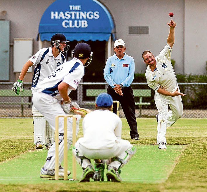 Bowled out of the finals: Rosebud managed to beat Hastings in their match, securing a grand final berth. Picture: Andrew Hurst