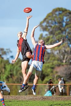 Demons in hell: Rye were smashed to the tune of 75 points by Frankston Bombers. Picture: Andrew Hurst