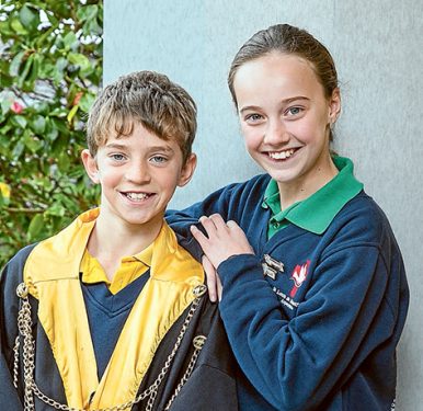 Team leaders: Passions to serve the community and improve the lives of others are the common goals of students Mason Dwyer and Ella Bater. Picture: Gary Sissons