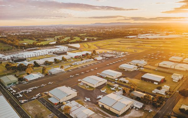 An aerial photo of Moorabbin Airport