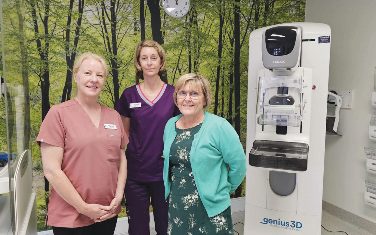 Critical service: Donna Jones, Helen Gordon and Rhonda Barnes at the Peta Murphy Breast Imaging Suite.