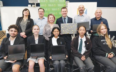 LAPTOPS being donated to students through a This Is IT program. Picture: Gary Sissons