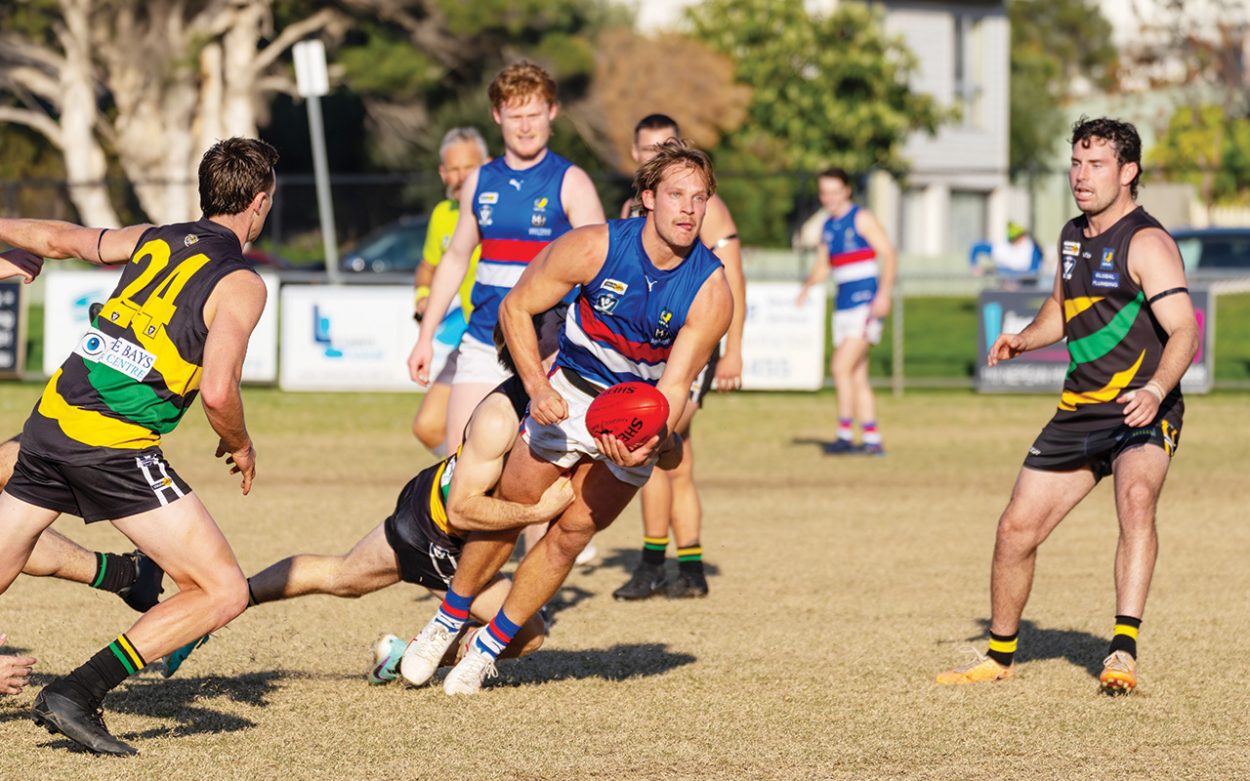 Top spot: Dromana's big win over Mornington has the Tigers in top spot while the Bulldogs languish on the bottom of the ladder. Picture: Craig Barrett