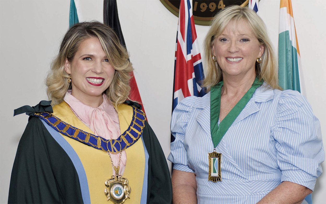 JENNA Davey-Burns (left) and Tracey Davies are the first all-female mayor and deputy mayor team in Kingston Council’s history. Picture: Supplied