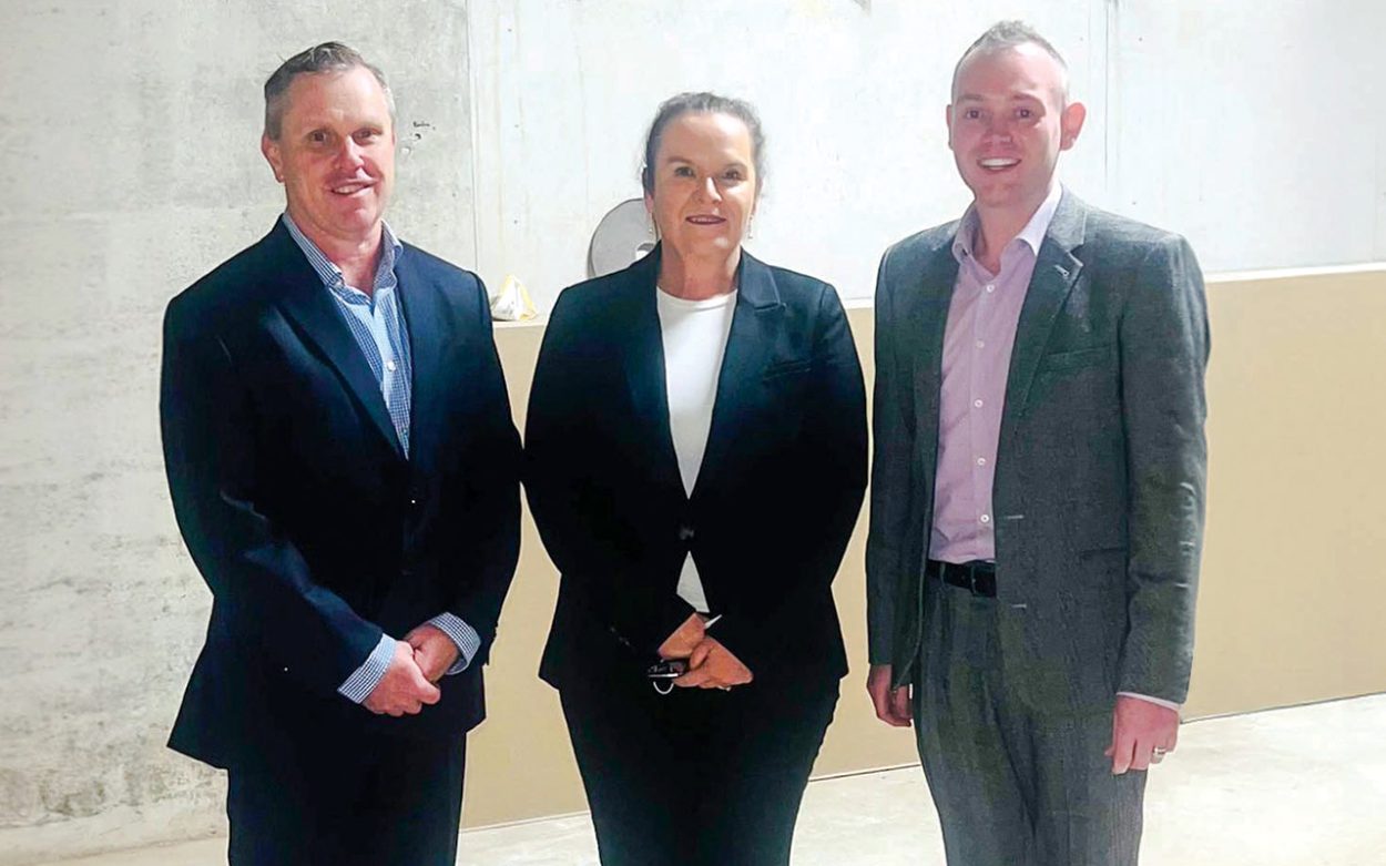 GENESISCARE general manager of Victoria Brendan Foley, Peninsula Private Hospital CEO Michelle Henderson, and deputy CEO Lee Godino. Picture: Supplied