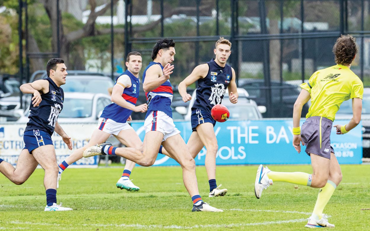 Buds bloom: Rosebud clinched an 18 point win over Mornington. Picture: Alan Dillon