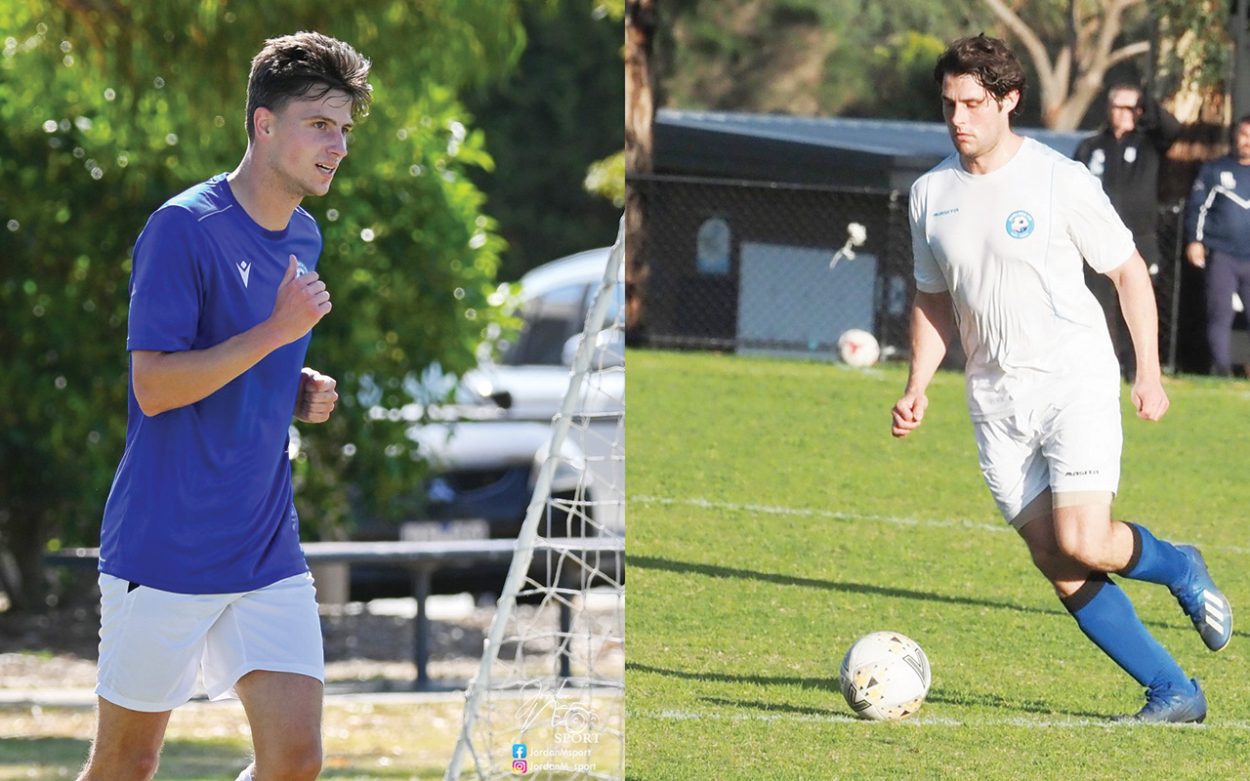 Ins and outs: Star Chelsea striker James Stinson (left) is recovering from an ankle injury while one of Chelsea’s favourite sons, Piers Brelsford, has come out of retirement. Pictures: Jordan Martin and Darryl Kennedy