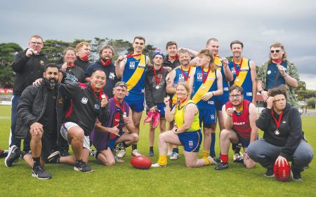 THE Recklink Footy Grand Final was held in Frankston for the first time last week. The day brought together athletes of all abilities to play football and have a good time. See sports page 14. Pictures: Supplied