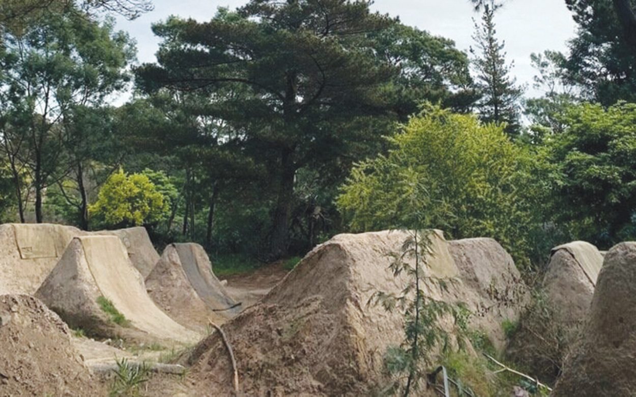 THE dirt jumps on McClelland Drive before they were removed. Picture: Supplied