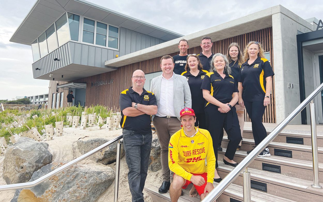 MORDIALLOC MP Tim Richardson with the Aspendale Life Saving Club last year. Picture: Supplied