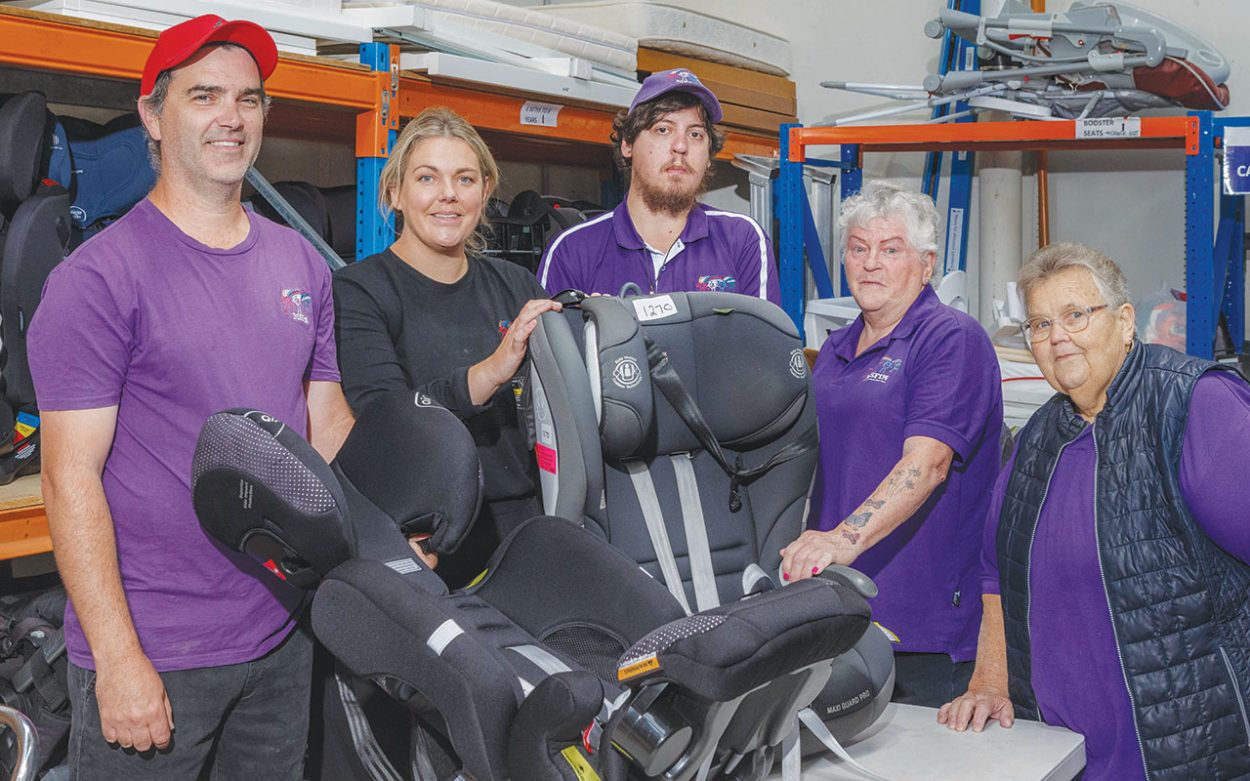 ALASTAIR, Charlotte, Aaron, Maxine, and Jenny (L to R) from Mums Supporting Families In Need. Pictures: Gary Sissons.