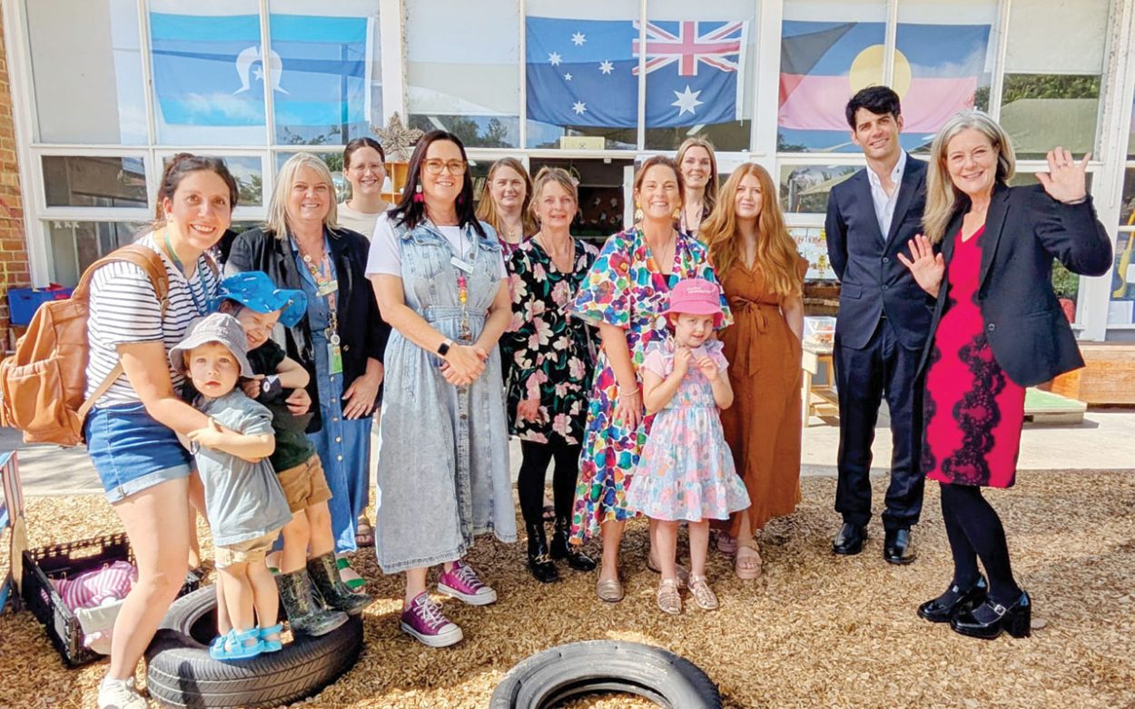 SONYA Kilkenny MP (right) with Frankston City mayor Cr Kris Bolam, deputy mayor Cr Steffie Conroy, and representatives of Seaford Primary School. Picture: Supplied