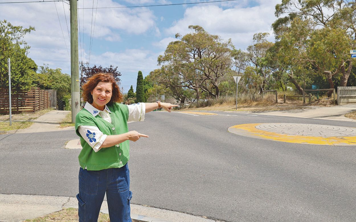 DUNKLEY MP Jodie Belyea on Heatherhill Road. Picture: Supplied