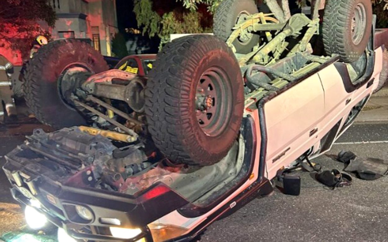 P-Plater Flips Car in Seaford