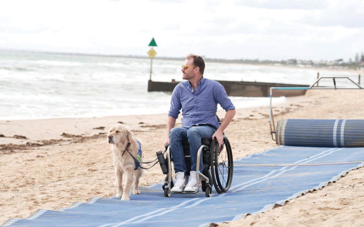 Donors help roll out beach matting